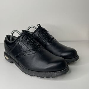FootJoy GreenJoys Oxford Black Leather Golf Shoes 45534 Men's Size 9/5 Medium